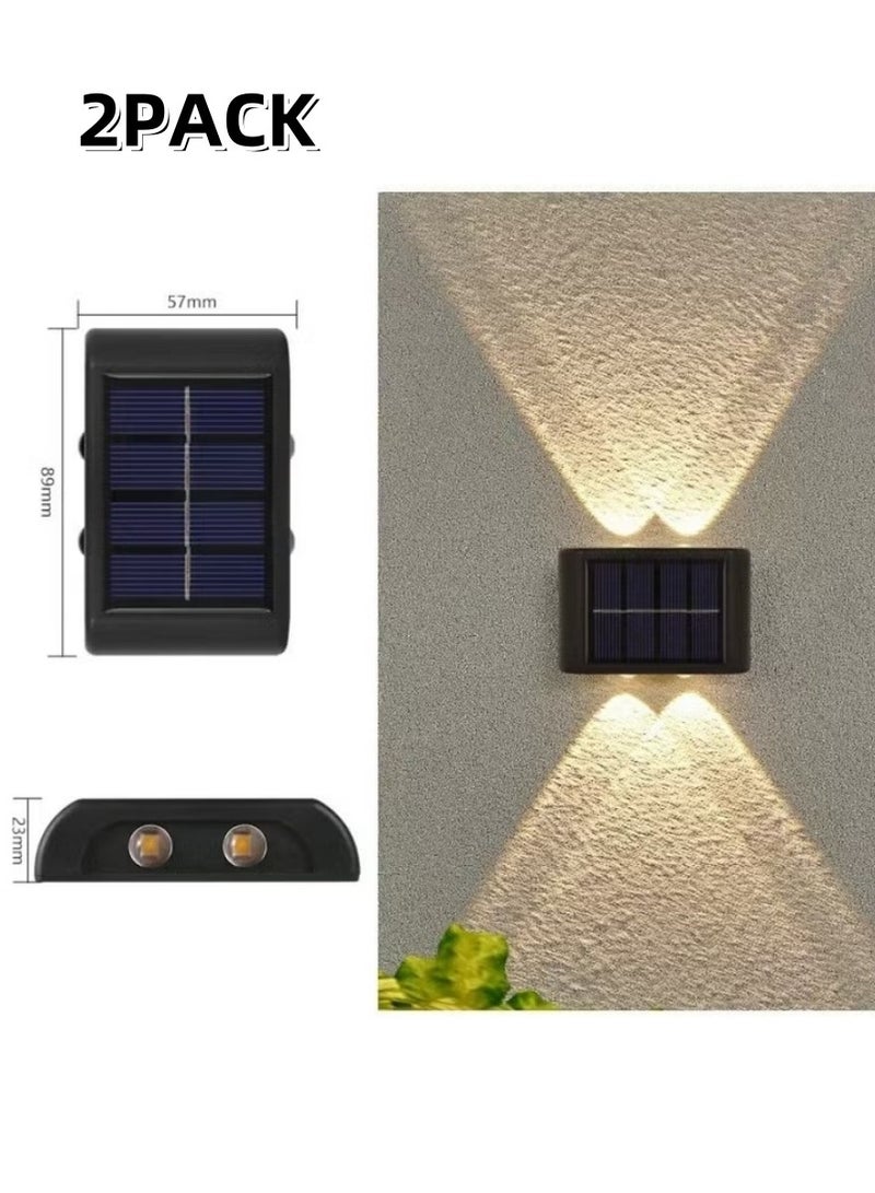 SOLAR Premium Solar Wall Lamp - Dual Illumination for Elegant Outdoor Ambience (Modern upper+lower LED glow | Weatherproof | Auto Dusk-to-Dawn)2pack  - Image 1