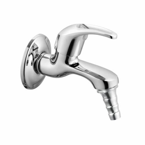 Ruhe® Aqua Brass Faucet/Tap | Nozzle Bib Cock Faucet/Tap | with Chrome Finish | for Washing Machine and Garden Pipes - Image 1