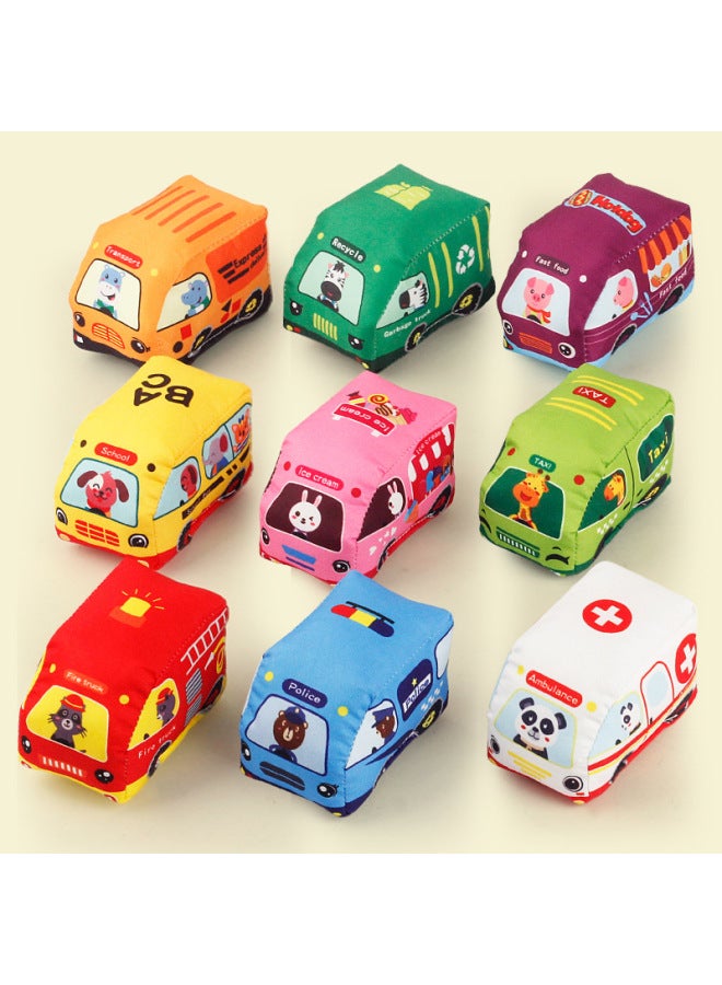 Baby Toy Cloth Car With Storage Bag Animal Carpet Ringing Paper Transportation Tool Baby Cloth Car-Color:953 Animals Suit (9 Animals) 112g  - Image 3