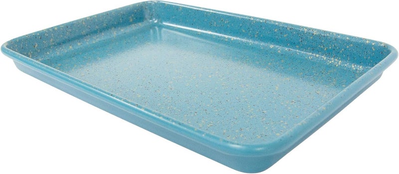 casaWare 9 x 6 x 0.75-Inch Toaster Oven Ultimate Series Commercial Weight Ceramic Non-Stick Coating Baking Pan (Blue Granite) - Image 2