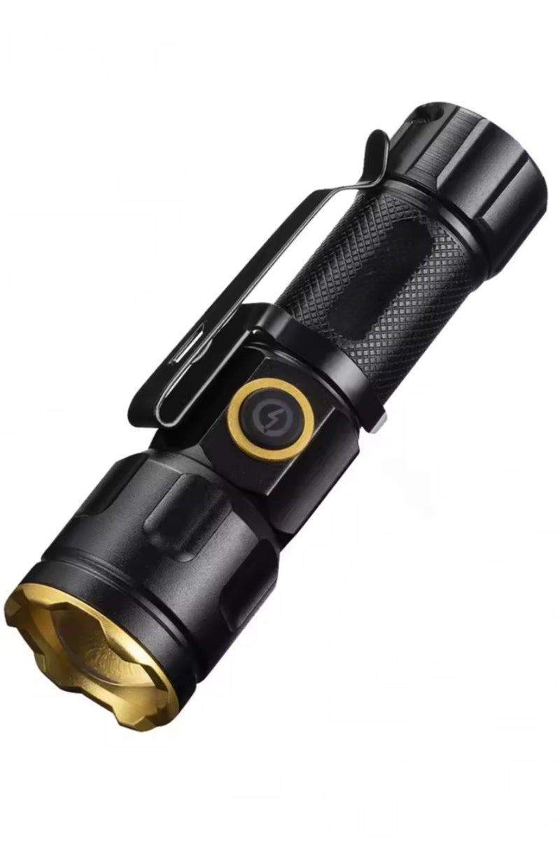 مصباح يدوي LED صغير الحجم (Mini) محمول وقوي - إضاءة ساطعة للحمل اليومي والطوارئ والتخييم - مع مشبك وحلقة تعليق - Image 1