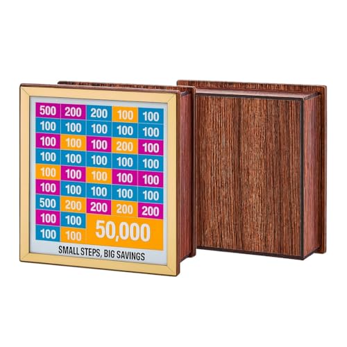 Bonsenkitchen Money Saving Box for Kids and Adults | Wooden Money Bank with Lock | 50,000 Saving Box with Numbers | Undiyal Hundi Pig Bank (Small Multi 50000) - Image 5