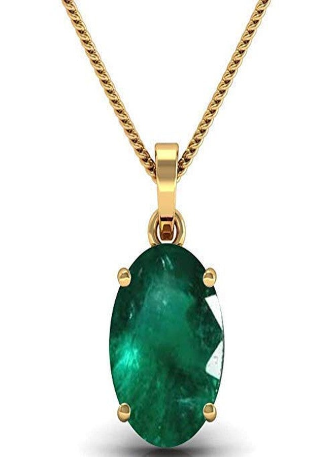 GEMS RIVER 5.00 Ratti حجر كريم طبيعي سائب من الزمرد معتمد من المختبر، مطلي بالذهب، قلادة للرجال والنساء (لأغراض فلكية) (M74) - Image 2