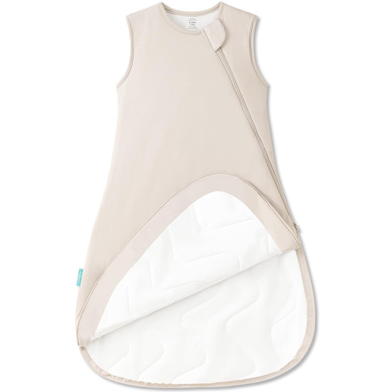 PurComfy Supersoft Sleep Sack 10 TOG Premium Bamboo Viscose Baby Sleeping Bag 2Way Safe Zipper Sleep Sacks 615 Months Oat - Image 2