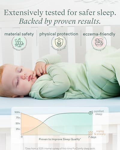 PurComfy Supersoft Sleep Sack 10 TOG Premium Bamboo Viscose Baby Sleeping Bag 2Way Safe Zipper Sleep Sacks 615 Months Oat - Image 3