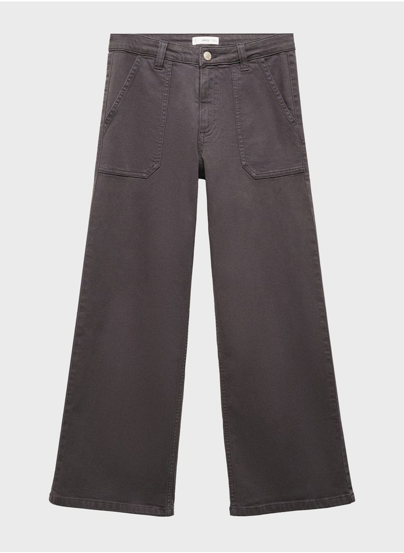MANGO - Kids High Waist Culotte Pants - Image 1