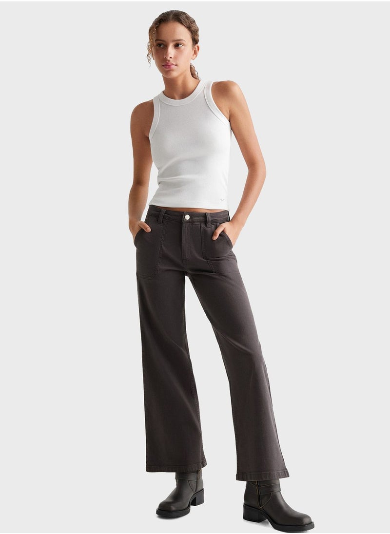 MANGO - Kids High Waist Culotte Pants - Image 1