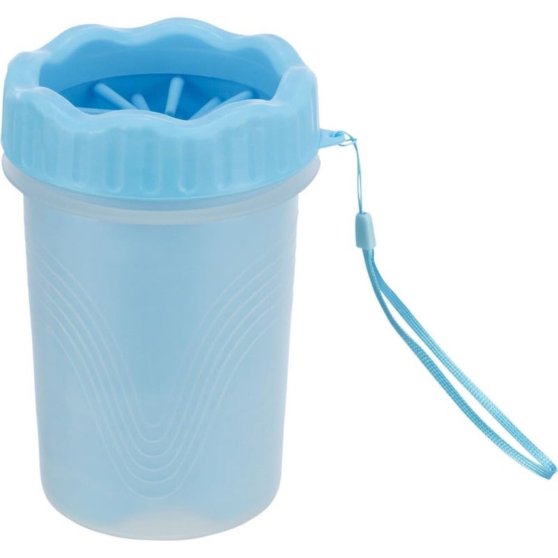 Trixie Portable Pet Paw Cleaner, Dog Foot Washing Cup : Gentle Silicone Bristles, Easy-to-Use, Keep Paws Clean and Healthy, Blue (M-L, 18 cm) - Image 3