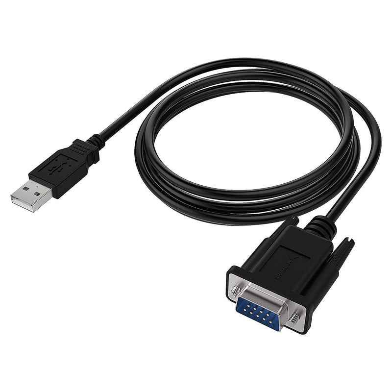 SABRENT USB 2.0 to Serial (9-Pin) DB-9 RS-232 Adapter Cable 6ft Cable [FTDI Chipset] (CB-FTDI) - Image 1
