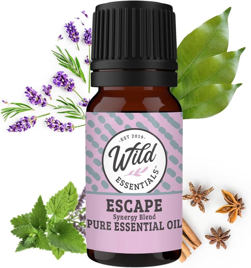 mEssentials Wild Essentials Escape 100% Pure Essential Oil Synergy Blend 10ml, Therapeutic Grade Daydream Break! Meditative Power Oil, Made in The USA 