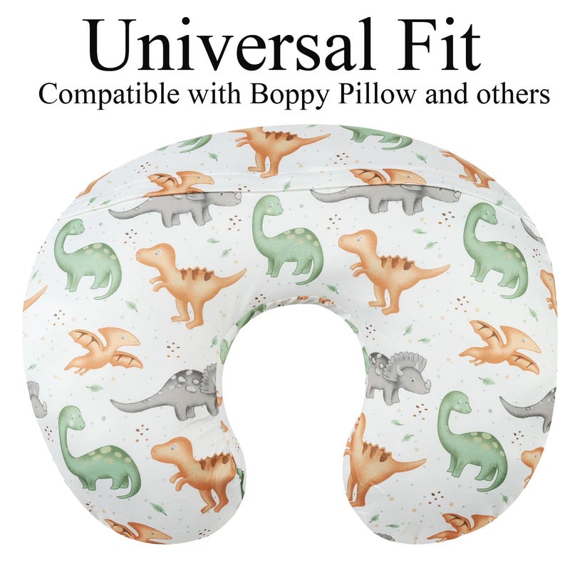 Tontukatu Nursing Pillow Cover Set 3 Pack Nursing Pillow Slipcovers for Moms Breastfeeding Moms, Ultra-Soft Stretchy Fit Standard Nursing Pillows Sun/Forest Deer/Dinosaur - Image 2