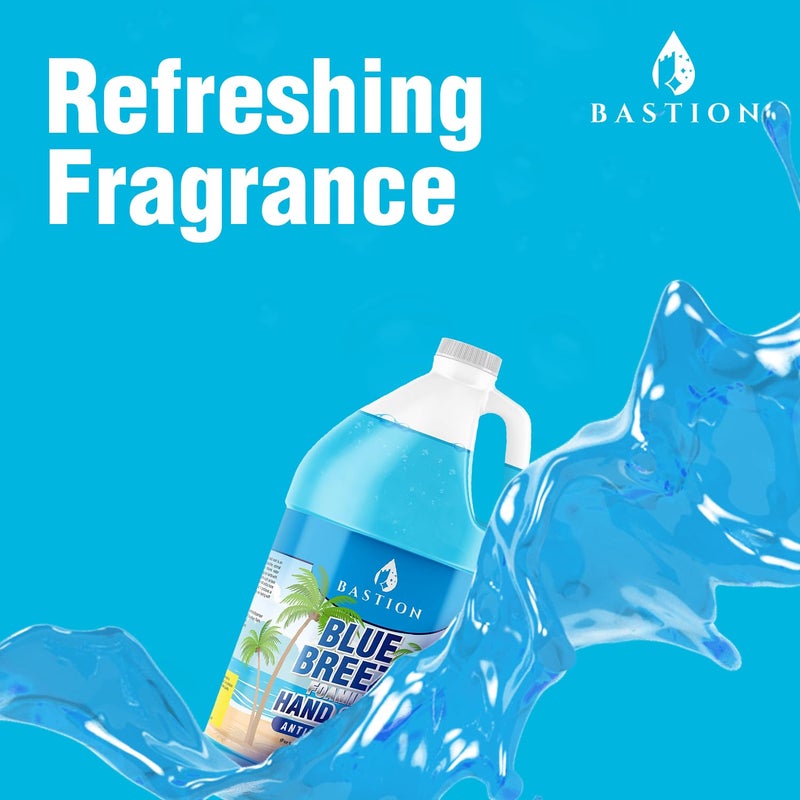 Bastion Blue Breeze Antibacterial Foaming Hand Soap Bulk Refill â€“ 1 Gallon (128 oz) Rich Lather, Moisturizing Formula â€“ Washes Away Germs & Bacteria â€“ Refreshing Clean Scent for Foaming Dispensers - Image 5