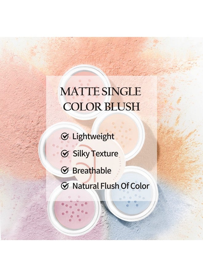 Boobeen Matte Blush Powder Makeup Loose Powder Face Blushes Single Color Blush Rouge Powder Natural Pink Blush For Cheeks Easily Blends Smoothly With Satin Matte Look - Image 2