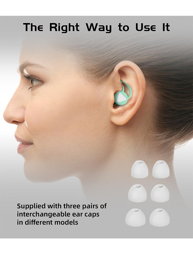 إم إكس إن سدادات أذن سيليكون عازلة للصوت قابلة لإعادة الاستخدام مع صندوق تخزين لإلغاء ضوضاء النوم، سدادات أذن ناعمة لإلغاء الضوضاء 32 ديسيبل للنوم والشخير والسفر والتركيز العميق - Image 4