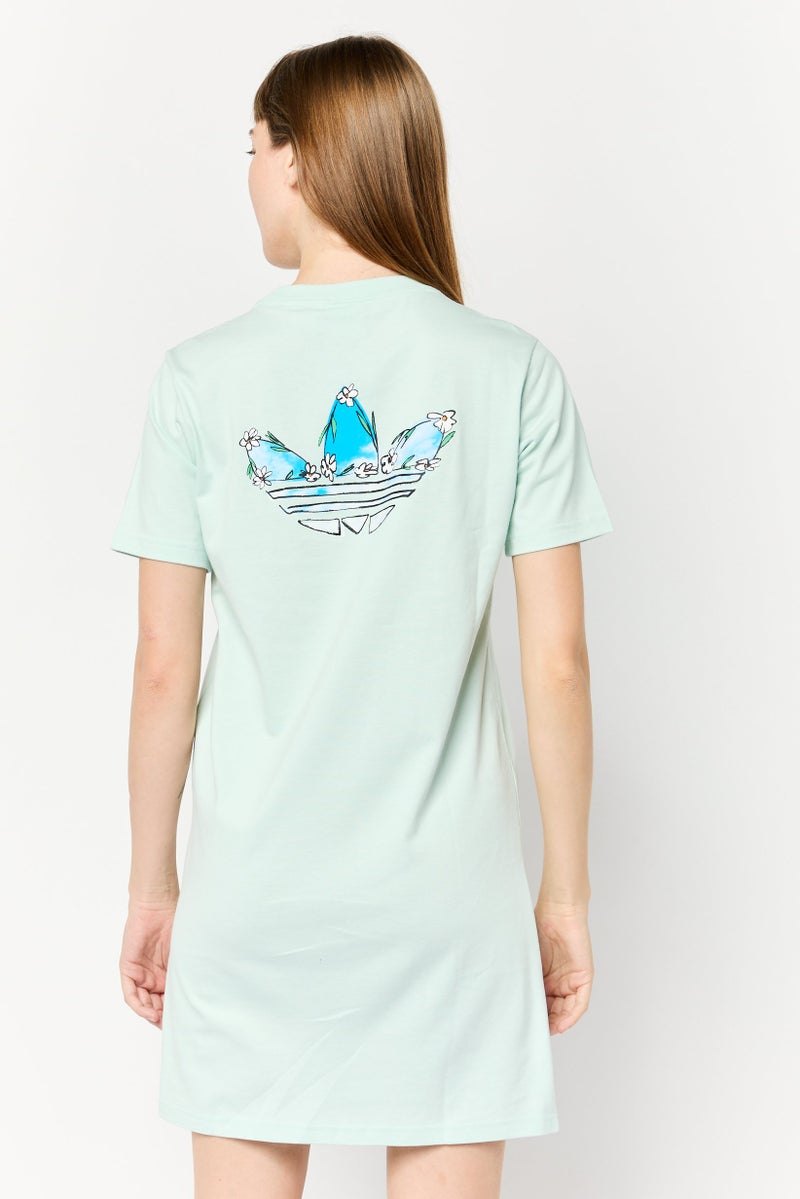 adidas Originals Women Sportswear Fit Outdoor Dress, Light Turquoise  - Image 4