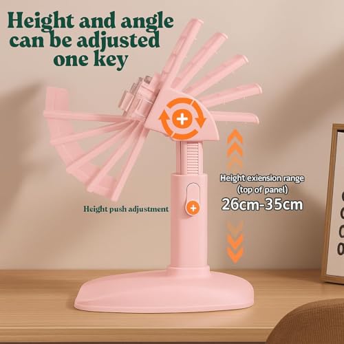 Jukusa Adjustable Book Holder for Kids & Adults | Ergonomic Reading Stand with Height & Angle Customization | Hands-Free Bookstand for Study, Reading & Office (Pink)(with Sticky Notes) - Image 4