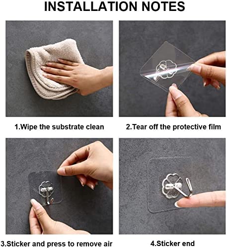 PAVITYAKSH Adhesive Sticker Hook Adhesive Hooks for Walls Bathroom Wall Hooks Heavy Duty Wall Hook Wall Mount Coats Hook to use Inside Kitchen Bathroom Home and Office Waterproof and Rustproof - Image 2