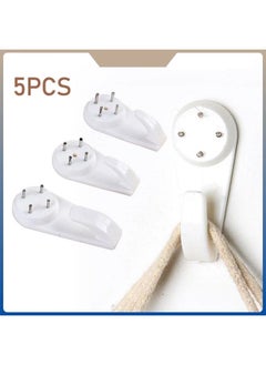 5 Pack Non Trace Picture Hangers Hardwall Hanging Hook Invisible Nail, Screws Wall Hooks, Traceless Photo Hook, Hardwall Drywall Picture Hooks, Multi Function Heavy Duty Picture Art Painting Frame Hanger