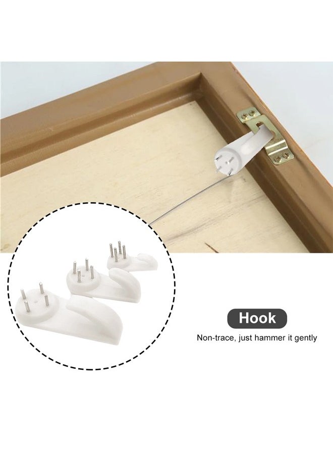 Generic - 5 Pack Non Trace Picture Hangers Hardwall Hanging Hook Invisible Nail, Screws Wall Hooks, Traceless Photo Hook, Hardwall Drywall Picture Hooks, Multi Function Heavy Duty Picture Art Painting Frame Hanger - Image 1
