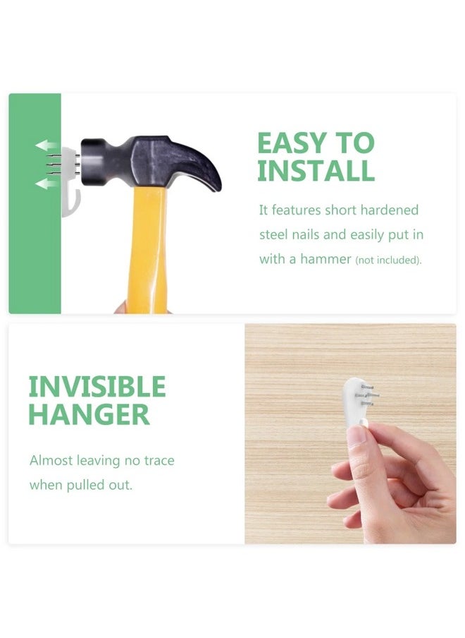 Generic - 5 Pack Non Trace Picture Hangers Hardwall Hanging Hook Invisible Nail, Screws Wall Hooks, Traceless Photo Hook, Hardwall Drywall Picture Hooks, Multi Function Heavy Duty Picture Art Painting Frame Hanger - Image 1