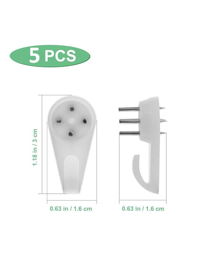 Generic - 5 Pack Non Trace Picture Hangers Hardwall Hanging Hook Invisible Nail, Screws Wall Hooks, Traceless Photo Hook, Hardwall Drywall Picture Hooks, Multi Function Heavy Duty Picture Art Painting Frame Hanger - Image 1