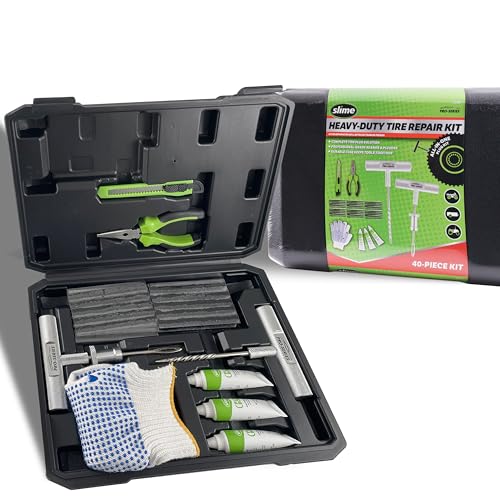 Slime 20503 Flat Tire Repair Reamer Plugger Kit, Heavy Duty, Universal, Complete 40 Piece Plug Kit - Image 1