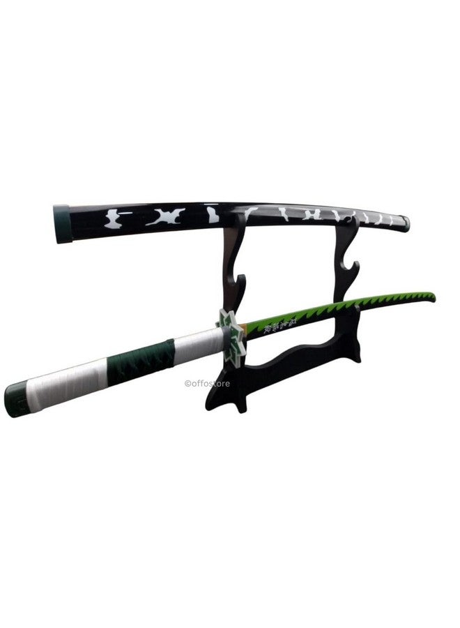 Offo Demon Slayer Sanemi (100cm Life-Size) Wooden Katana | Premium Anime Sword for Cosplay, Martial Arts, Display & Training | Elegant Gift for Fans, Kids, Teens & Collectors - Image 4