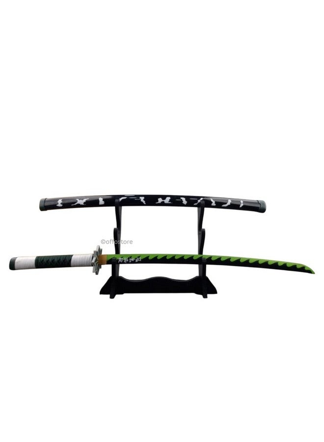 Offo Demon Slayer Sanemi (100cm Life-Size) Wooden Katana | Premium Anime Sword for Cosplay, Martial Arts, Display & Training | Elegant Gift for Fans, Kids, Teens & Collectors - Image 2