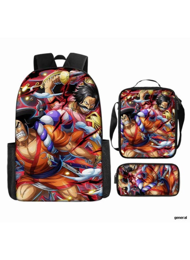 عام أحدث نموذج عالمي من الكرتون طباعة ثلاثة قطعة حقيبة مجموعة ( الطلاب ، الأطفال ، الأصدقاء ، نزهة ، تسلق الجبال ، الخ . ) - Image 1