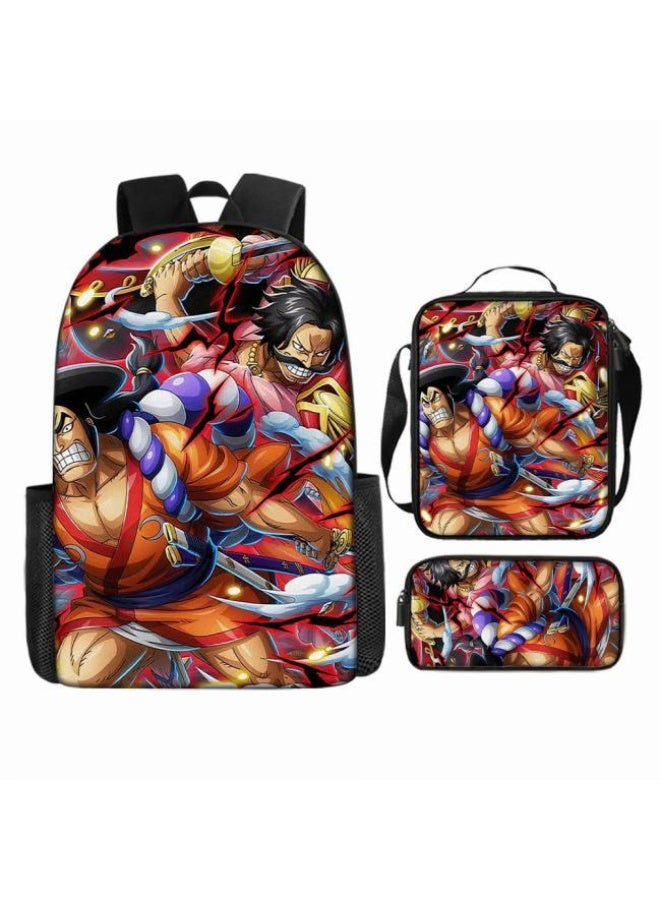 عام أحدث نموذج عالمي من الكرتون طباعة ثلاثة قطعة حقيبة مجموعة ( الطلاب ، الأطفال ، الأصدقاء ، نزهة ، تسلق الجبال ، الخ . ) - Image 2