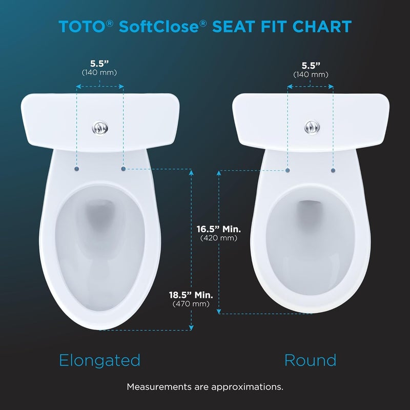 Toto غطاء ومقعد مرحاض طويل الإغلاق ببطء، أبيض قطن - SS124#01 - Image 3