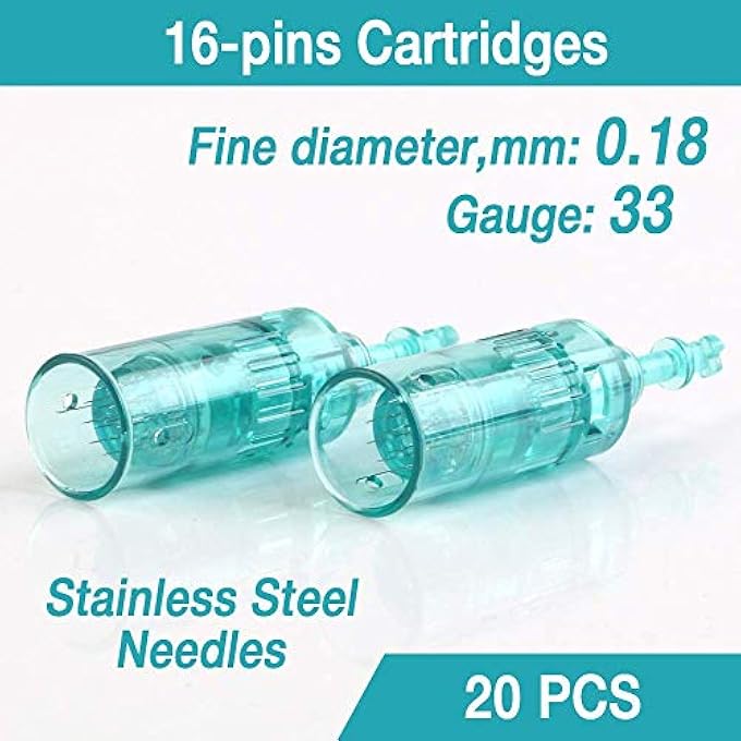 Posee A6S Microneedling 16-Pin Replacement Cartridges (20 Pack) - Image 2