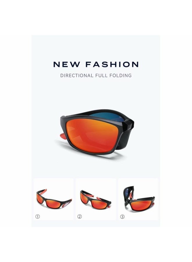 نظارات شمسية متقطبة رياضية - نظارات شمسية مقاومة للرياح أحدث طراز 2025، نظارات دراجة الخارجية نازلة البيع في أوروبا وأمريكا، قابلة للطي وسهلة التخزين - Image 3