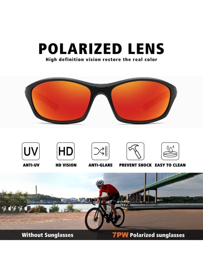 نظارات شمسية متقطبة رياضية - نظارات شمسية مقاومة للرياح أحدث طراز 2025، نظارات دراجة الخارجية نازلة البيع في أوروبا وأمريكا، قابلة للطي وسهلة التخزين - Image 4