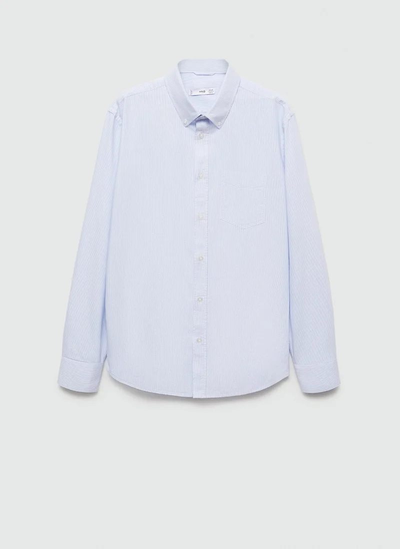 Mango Man Kodak Striped Regular Fit Shirt