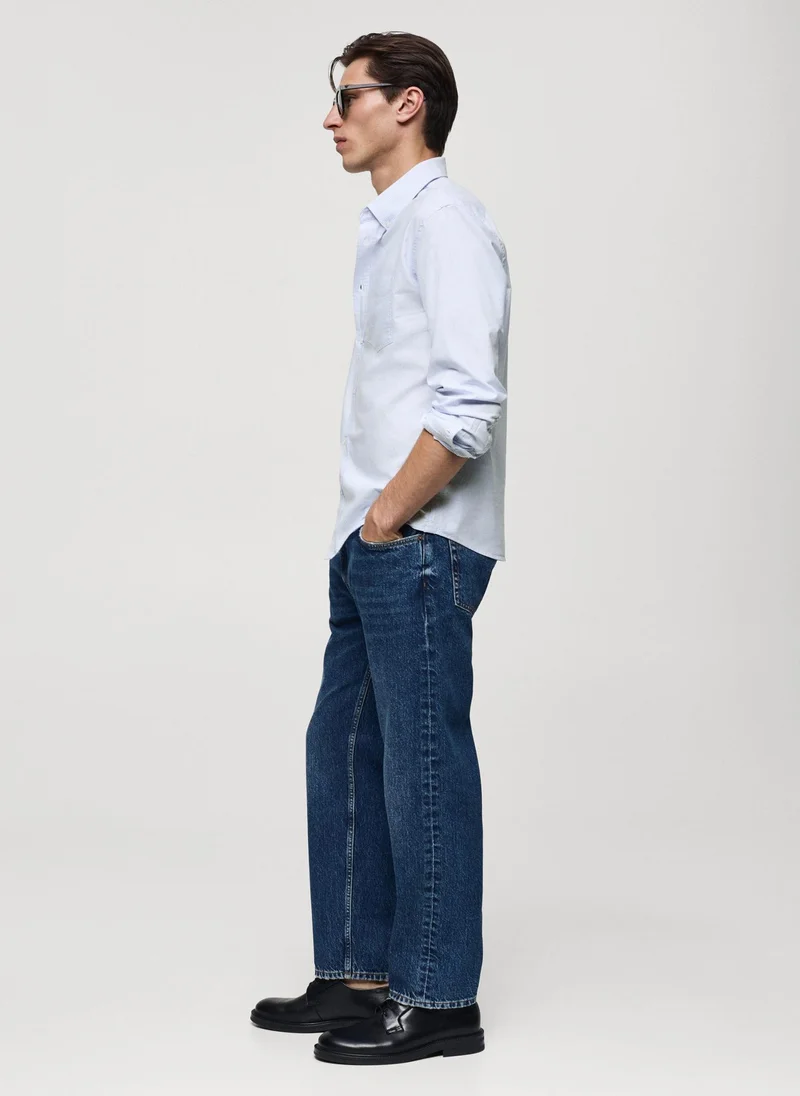 Mango Man Kodak Striped Regular Fit Shirt