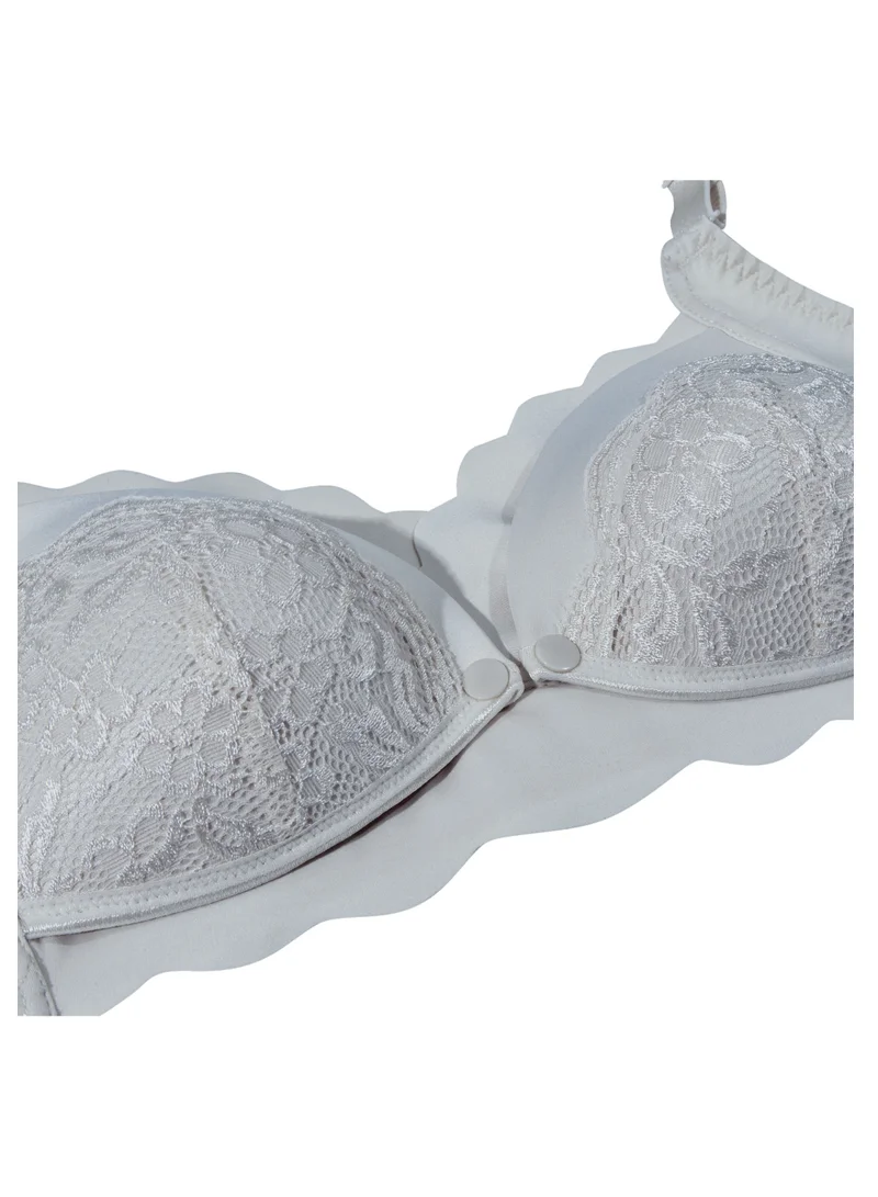 Okus Elegant Seamless Maternity And Nursing Bra - Light Grey - XX Large