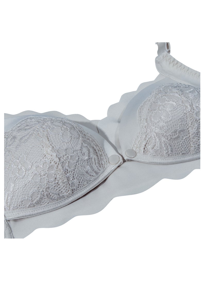 أوكوس حمالة صدر أنيقة للحمل والرضاعة بدون خياطة - رمادي فاتح - مقاس كبير جداً - Image 4