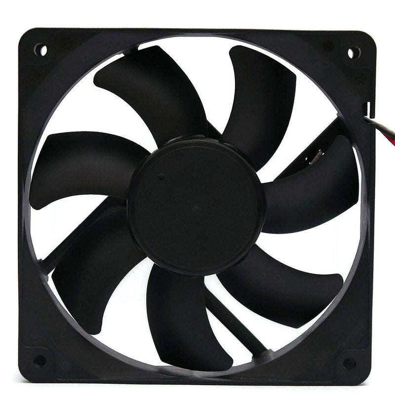 Electronicspices Electronic Spices DC 12V 4.75 INCH Cooling Fan for PC Case, CPU Cooler Radiator (Black) (4.75 inch fan) - Image 1