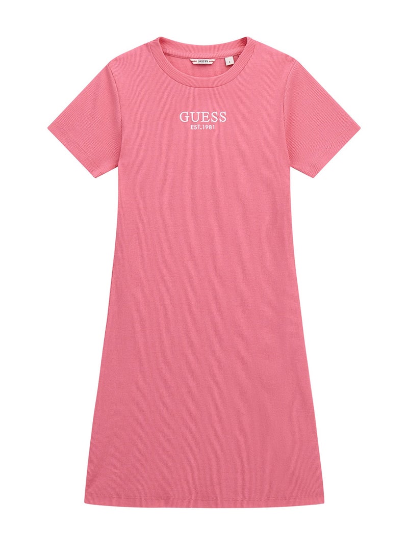 جس فستان ميدي بأكمام قصيرة للأطفال - Image 1