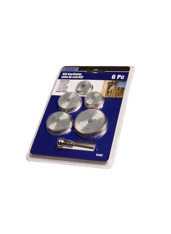 6 قطع قرص منشار مادة HSS لأي شنيور - Image 1