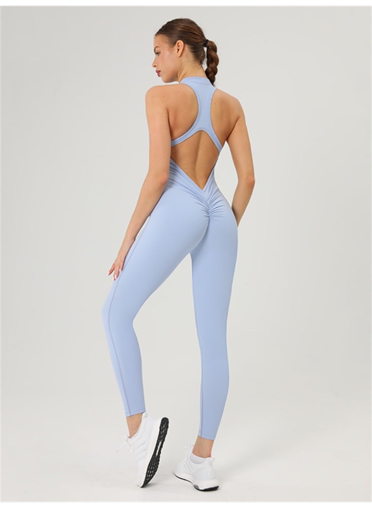 عام زيبر الرياضة حللا المرأة عارية الذراعين اليوغا داخلية قطعة واحدة دعوى - Image 3