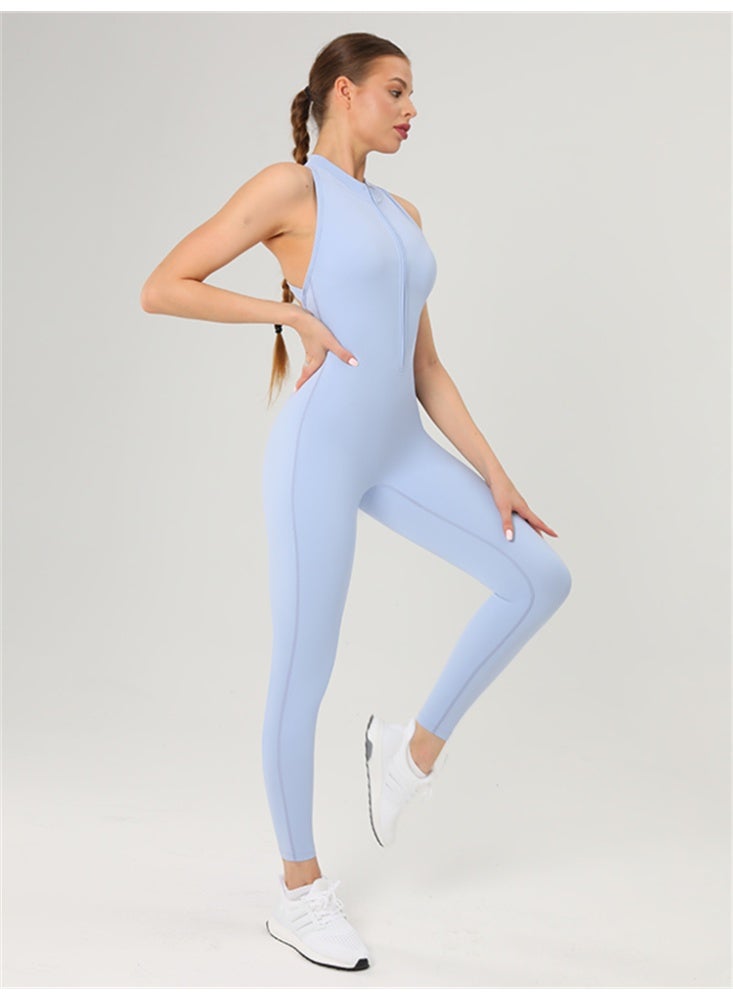 عام زيبر الرياضة حللا المرأة عارية الذراعين اليوغا داخلية قطعة واحدة دعوى - Image 2