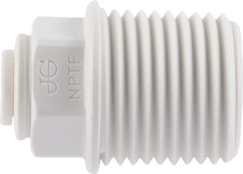John Guest 1/4 Inch OD x 1/2 Inch NPT Male Connector, Push to Connect Plastic Plumbing Fitting, PP010824WP - Image 3
