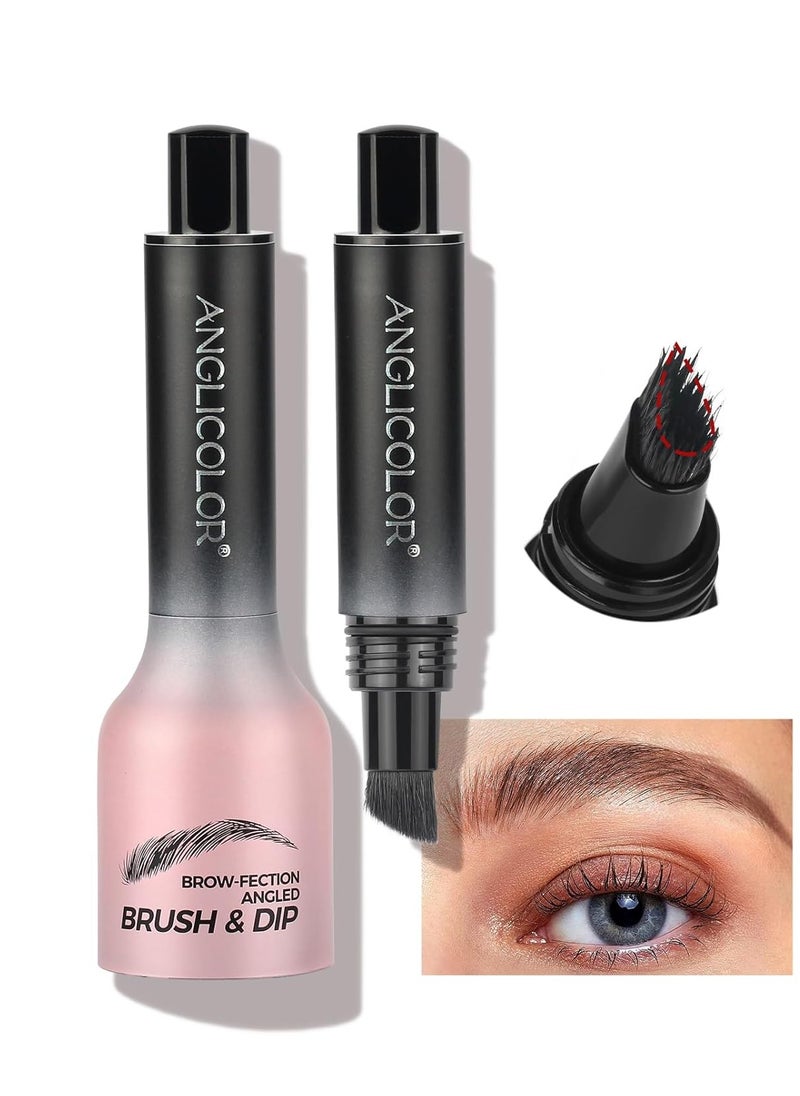 Anglicolor Upgraded Liquid Microblading Eyebrow Pen,Teardrop Angled Micro Eyebrow Brush To Microblading Eyebrow,Hair-Like Strokes,Natural Easy To Color Long Lasting Quick Drying (#03Auburn)  - Image 1