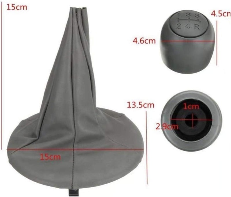 DEMULAX Leather Gear Shift Knob and Boot Cover for Fiat - Image 2