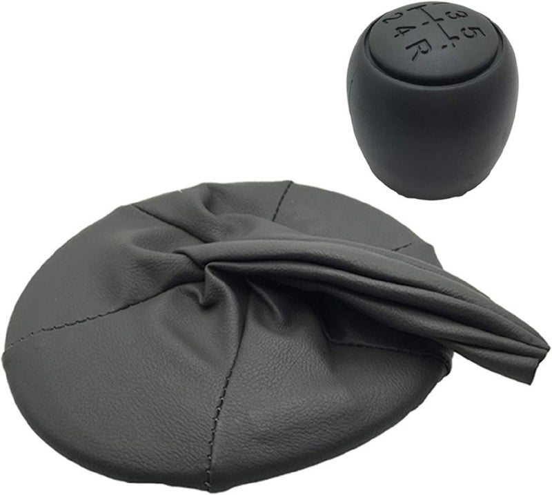 DEMULAX Leather Gear Shift Knob and Boot Cover for Fiat - Image 1