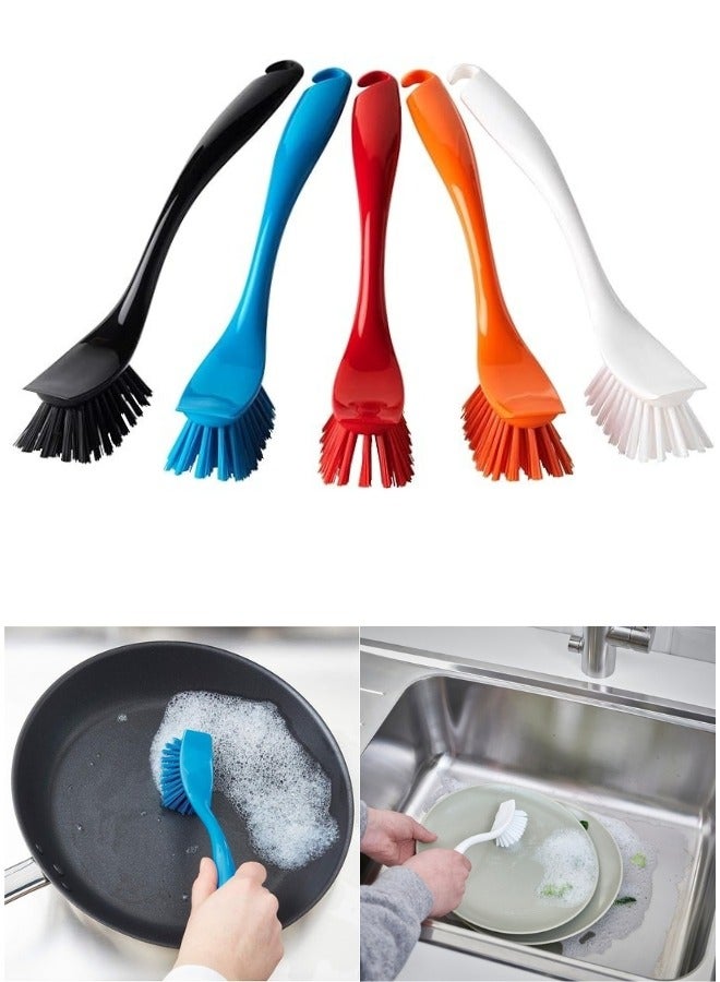 Ikea 5pcs Colorful Multi-Purpose Dish Scrub Brush Set – Heavy-Duty Kitchen Scrubbers with Ergonomic Handles for Pots Pans - Image 1
