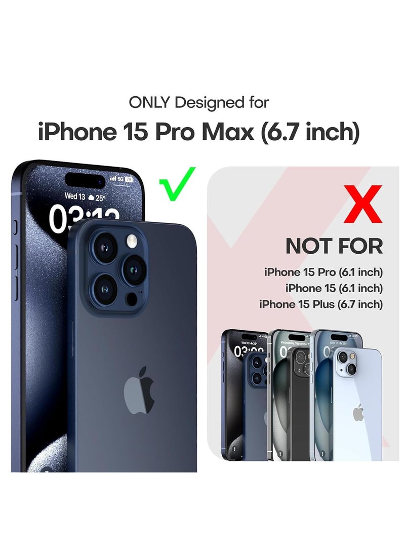 iPhone 15 Pro Max Protection Kit, Tempered Glass Screen Protector, Camera Lens Protector, Shockproof and Scratch Resistant MagSafe Case, Acrylic Classic Series, Clear  (3in1)