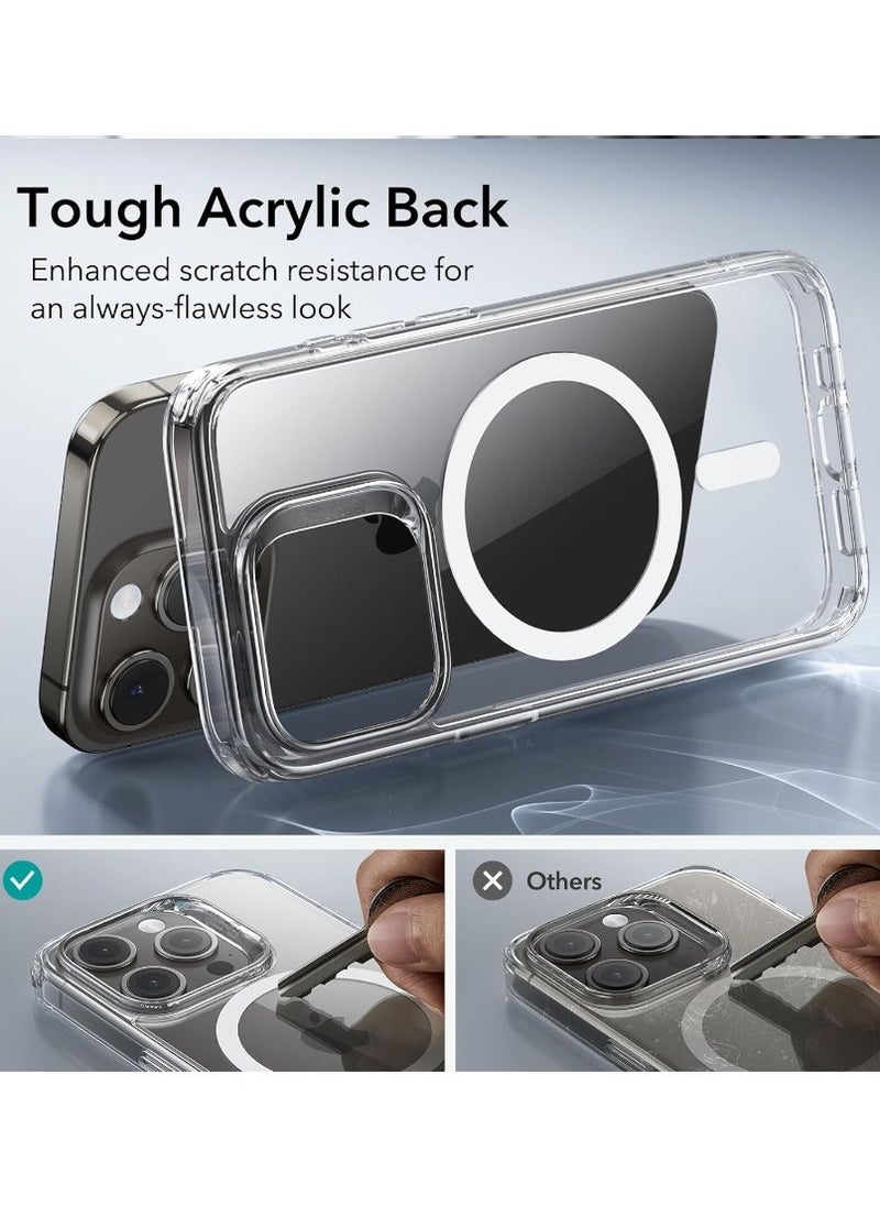 iPhone 15 Pro Max Protection Kit, Tempered Glass Screen Protector, Camera Lens Protector, Shockproof and Scratch Resistant MagSafe Case, Acrylic Classic Series, Clear  (3in1)